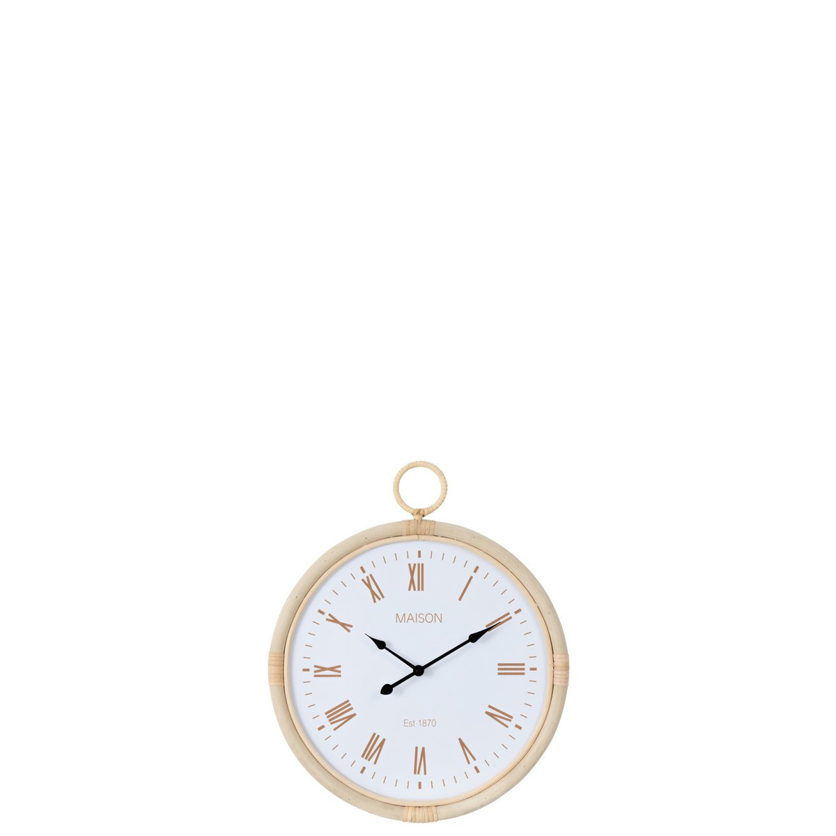 Horloge J-Line Klok Kyr en rotin naturel, design élégant