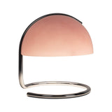 Lampe de table "Burano" rose, env. 25 cm de haut, Ø 23,5 cm, en métal et verre rose color chromé, E27.