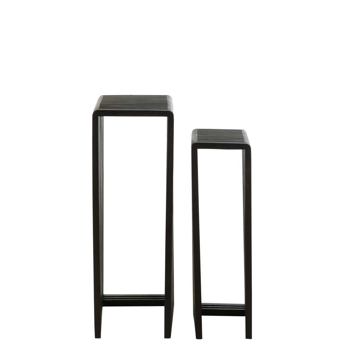 Table d'appoint J-Line Cube en bois noir - vue 2