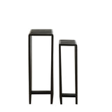 Table d'appoint J-Line Cube en bois noir - vue 2