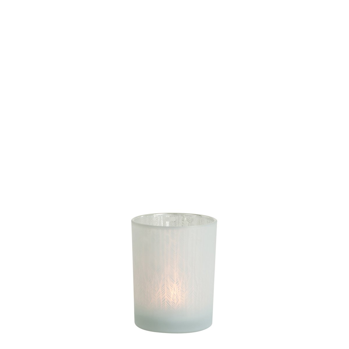 Lanterne J-Line Veer en verre blanc, design classique et épuré