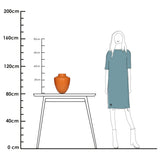 Vase en verre orange foncé