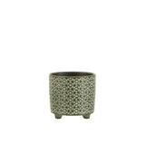 Pot de fleurs en céramique vert J-Line, design moderne et élégant, Ø 12 cm