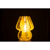 Lampe à poser J-Line rayée - verre - transparent/jaune - petite