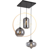 Mélange de lampes suspendues à 3 lumières Ava