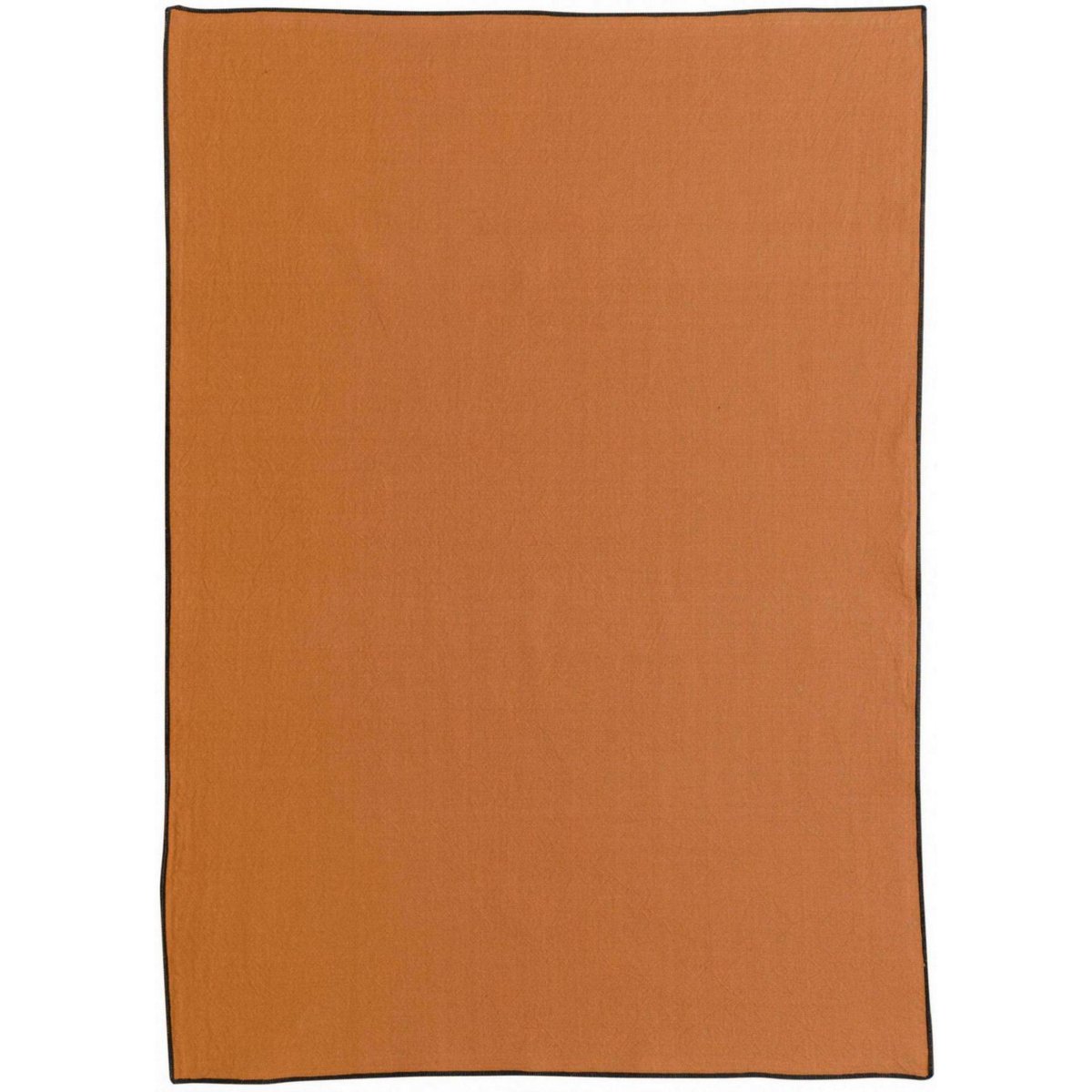 Torchon recyclé Isae Caramel - vue avant avec texture en coton