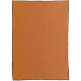 Torchon recyclé Isae Caramel - vue avant avec texture en coton