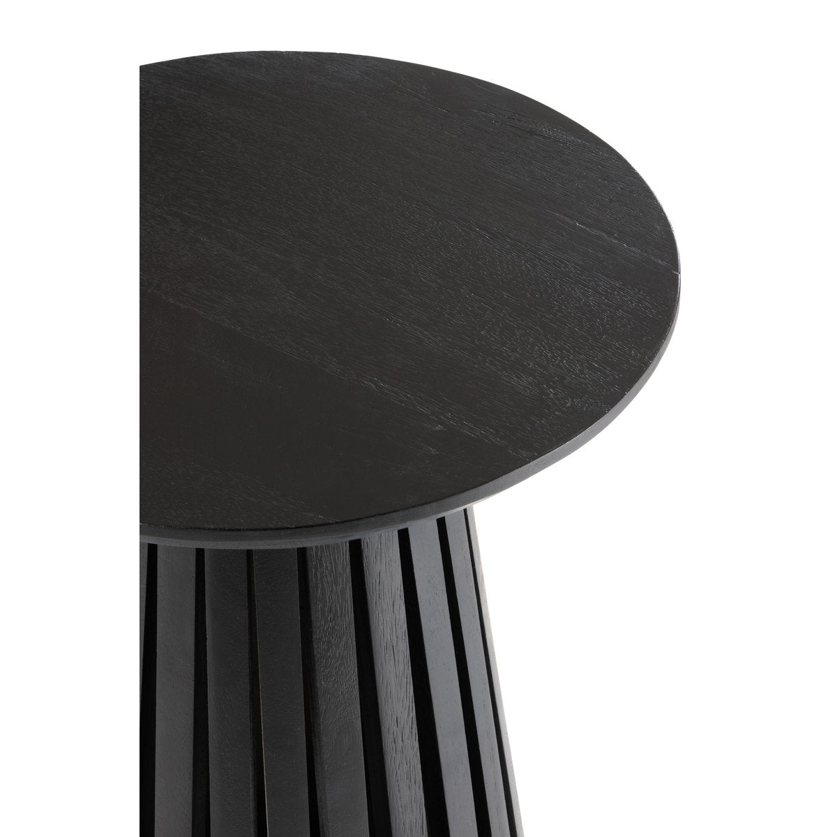Table J-Line Vincent en bois noir, vue latérale