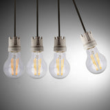 Lampe filamentale à LED 6 set avec e14 version 8 watts, en métal et en verre, clair
