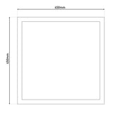 Panneau LED Light "Nico", lampe à plafond métallique fonctionnelle et le plastique en blanc, avec des LED fixes et de nombreuses fonctions, idéales pour le bureau, la pratique ou l'atelier, env. 45 x 45 cm