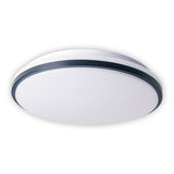 Plafond LED "Irvine", lampe plafond en métal, blanc, blanc, avec des LED fermement construites, pour la salle à manger, le salon, le hall ou le bureau, Ø30,5 cm