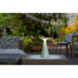 Lampe de table de batterie solaire "Palu" pour l'extérieur et à l'intérieur, en plastique en vert, 20 cm de haut