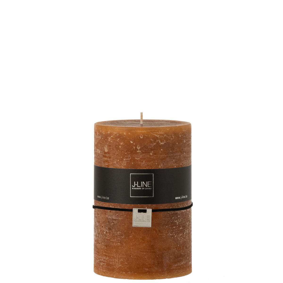 Bougie caramel XL J-Line, détail de la texture cire et couleur orange