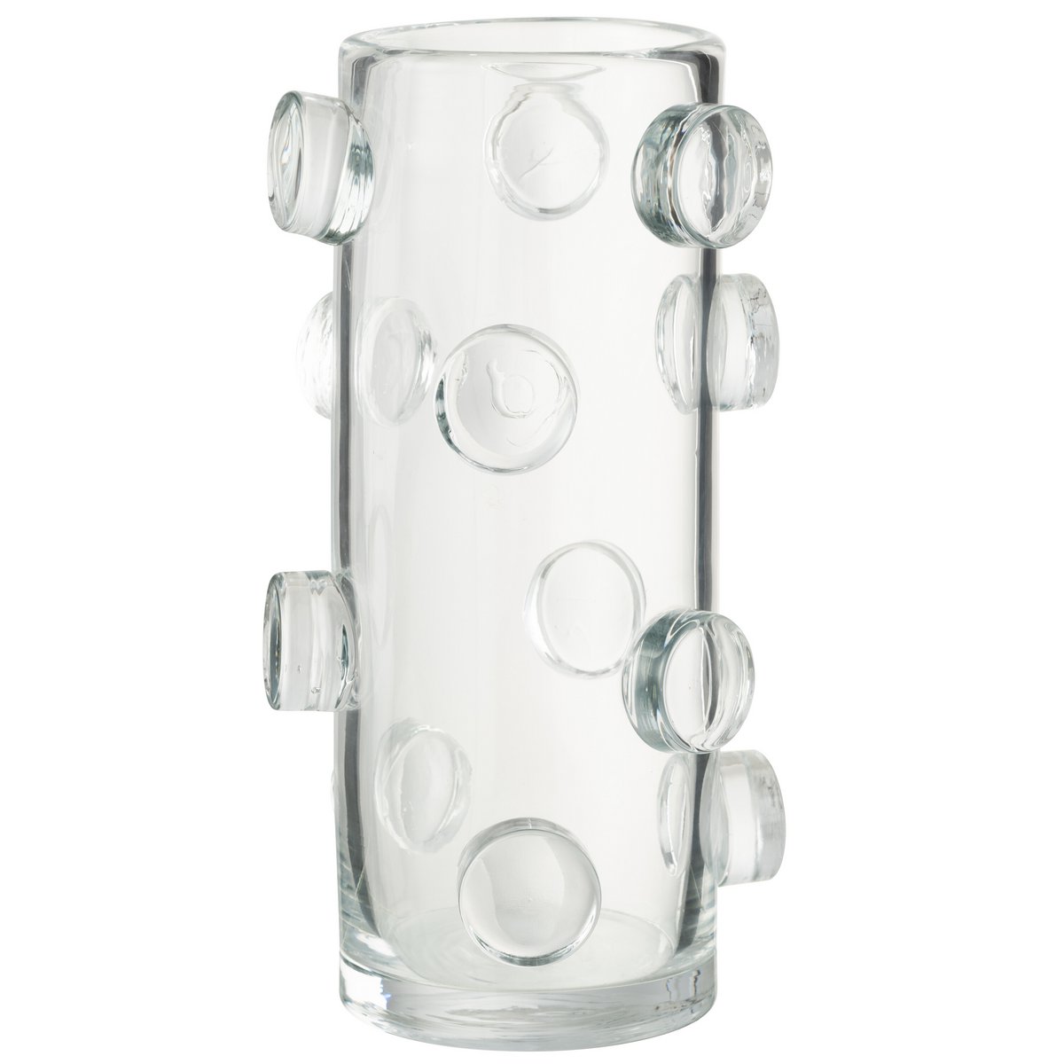 Détail du vase Cailloux J-Line, finition brillante en verre
