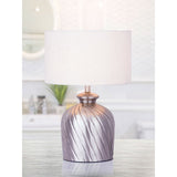 Lampe de table lampe de chevet ø 30 x H 52 cm lampe de table lampe décorative base métal or argent