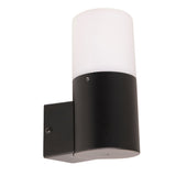 Lampe murale extérieure "torcia" 16,5 cm de haut, en métal et en plastique en noir, E27