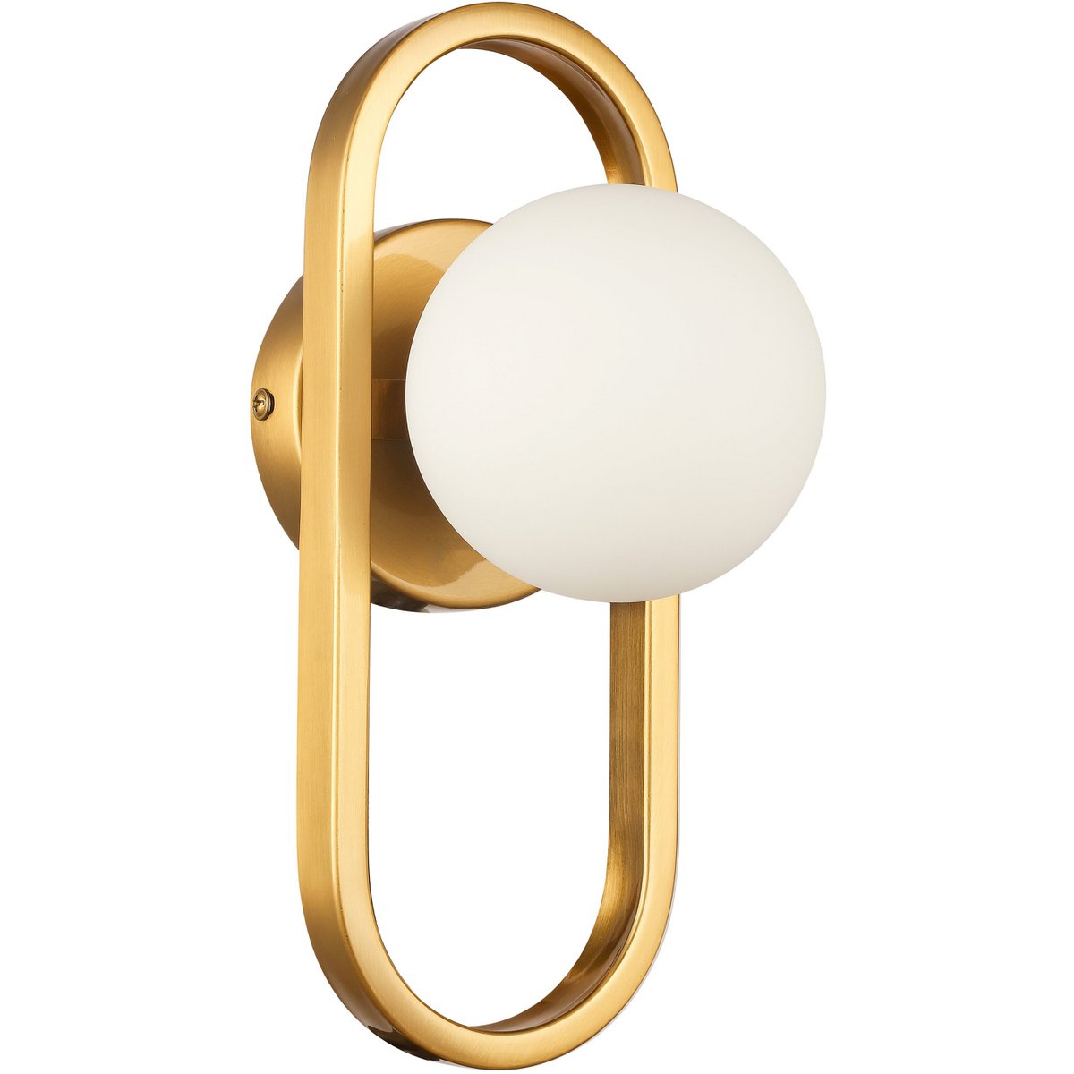 Applique Donna Blanc Or - vue avant avec éclairage chaleureux