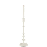 Bougeoir J-Line Izy en aluminium blanc, vue de face