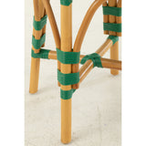 Vue du dessus du tabouret en rotin, design élégant