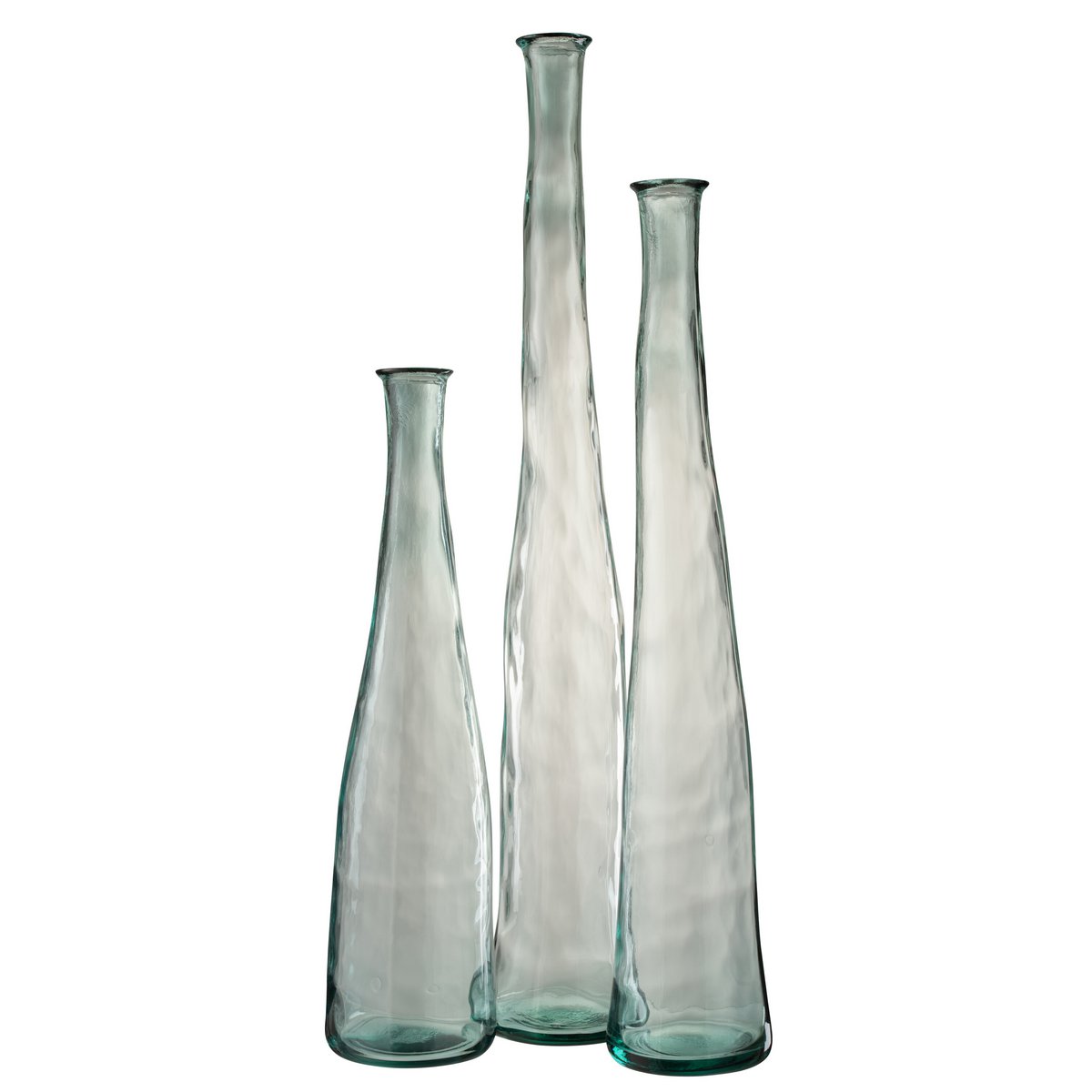 Vase Noah en verre transparent de 120 cm, vue de face