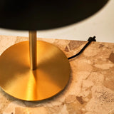 Lampe de table Lola dorée et noire