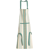 Tablier de cuisine recyclé Yuna avec poche Vert eau 72 x 85