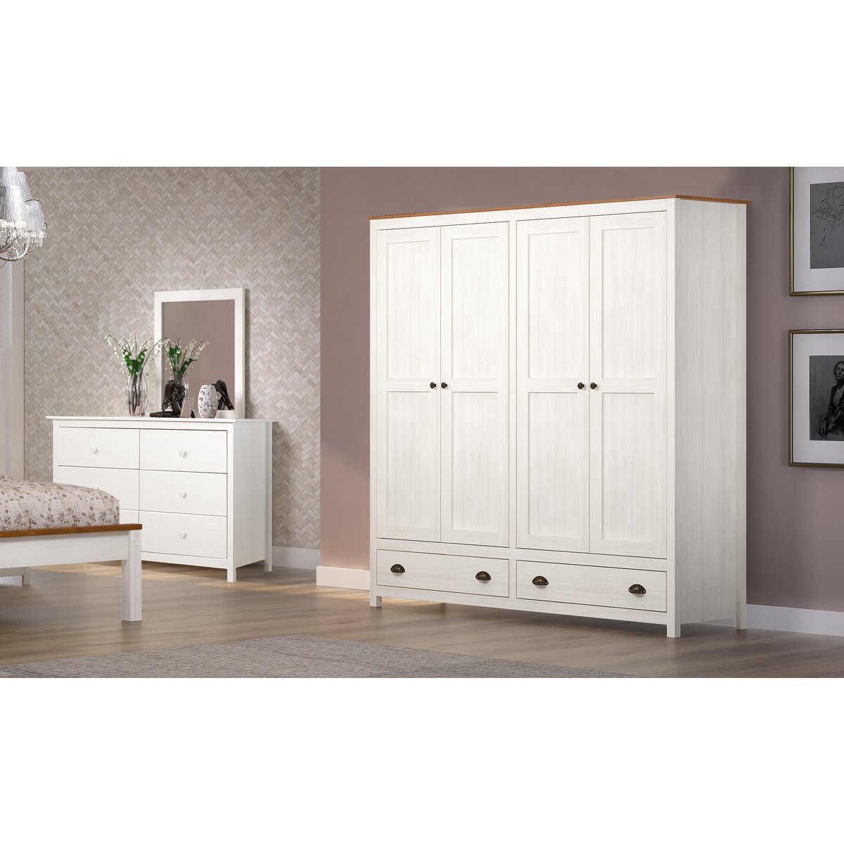 Armoire installée dans une chambre élégante