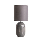 Lampe de table en céramique "Erida", lampe de table en céramique en gris, avec douille E14, pour salle à manger, salon, couloir ou bureau, lampe à l'intérieur