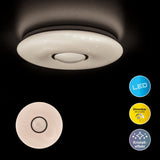 Plafond LED "" Picton "Ø 31 cm en métal et en plastique, lumière blanche chaude avec effet cristallin, avec un éclairage LED fermement construit pour le salon ou le bureau