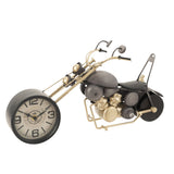 Horloge J-Line Klok Moto en métal gris et or, design industriel élégant