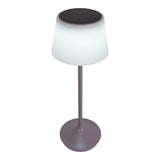 Lampe de batterie solaire "Emmi" 38 cm de haut, parapluie Ø 13 cm, métal en mûre et plastique blanc, pour la zone extérieure, cct.