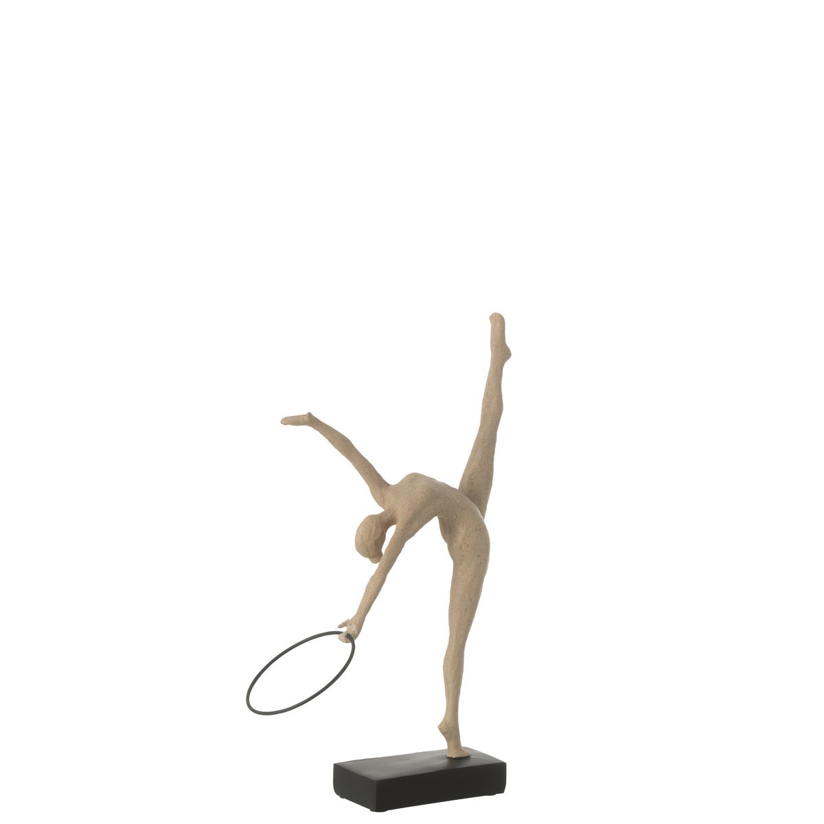 Cerceau de gymnaste J-Line en résine beige et noir, vue de face