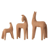 Chevaux modernes J-Line en résine, lot de 3 - vue de face