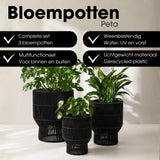 Pot de fleurs extérieur Peta Noir
