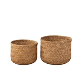 Panier J-Line - bambou - naturel - lot de 2