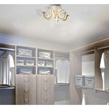 LED Crown "Ludwig" blanc Ø 66 cm, avec des LED fermement installées, métal en blanc