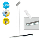 LED Pendant Light "Beam" total 18 W, 100 cm de long, avec des LED fermement construites, dimmables, réglables à température de couleur, pour la salle à manger et le bureau