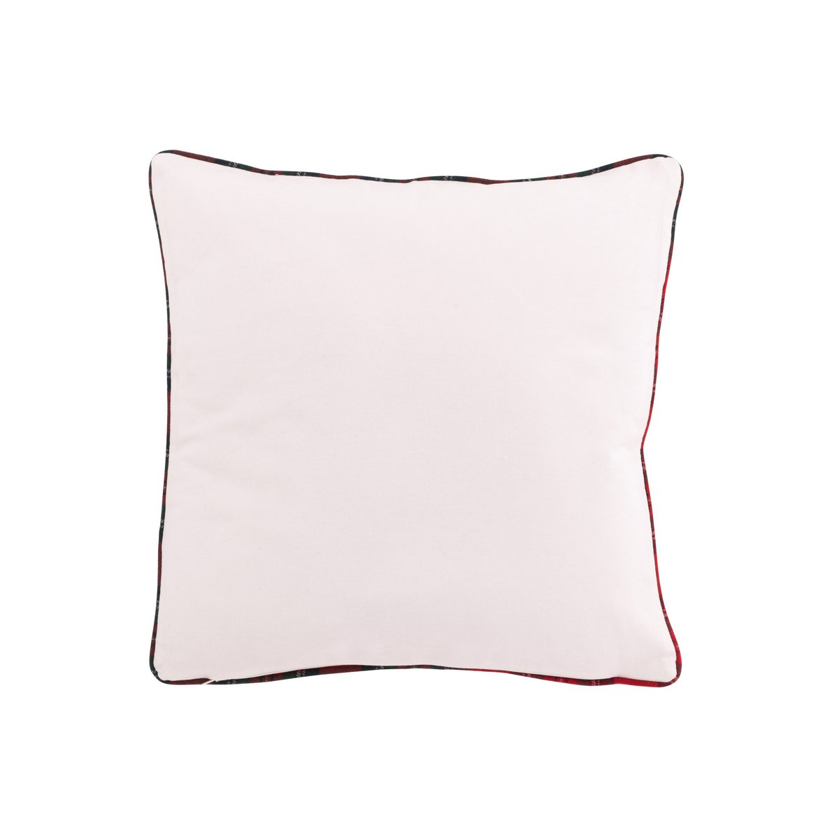 Coussin J-Line sapin de Noël en coton blanc et rouge, vue de face