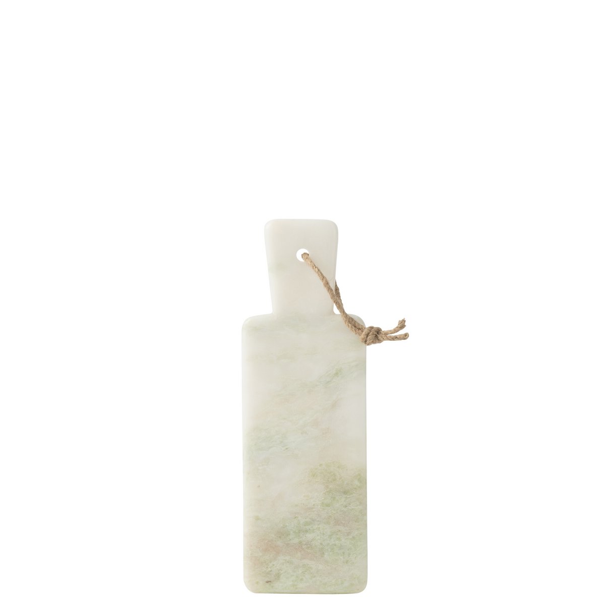 Vue latérale de la planche en marbre vert et blanc J-Line.