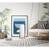 Lampe ackitique "Madita" 48 cm de haut, en blanc / nature, avec LED intégrée, dimmable avec capteur tactile