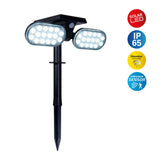 Spotlights solaires LED "Paco" pour la zone extérieure avec une LED, solaire et broche intégrée en permanence en plastique en noir, hauteur 31,9 cm