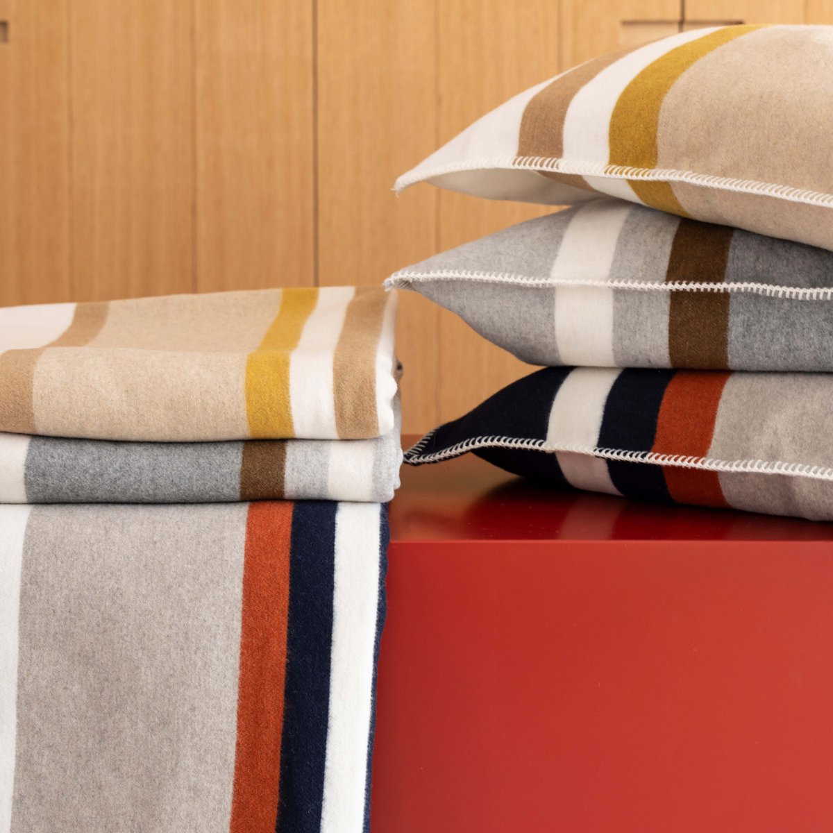 Vue rapprochée du tissu recyclé du plaid