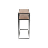 Détail du bois naturel de la console Zigzag J-Line