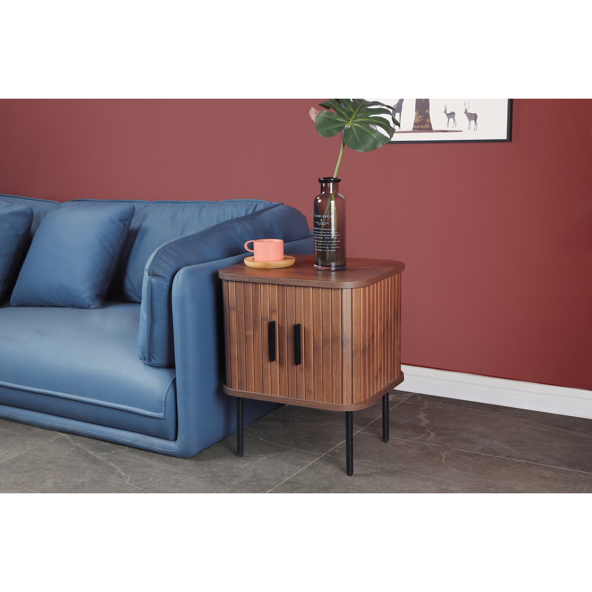 Lampe de chevet avec espace de rangement ouvert