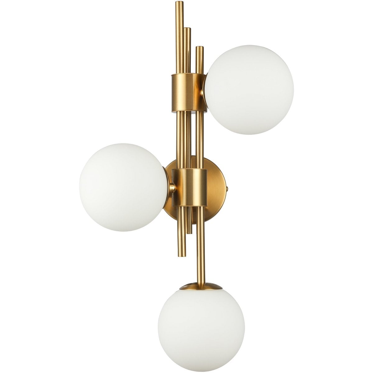 Applique Ann Or Blanc - Design moderne en laiton et verre blanc