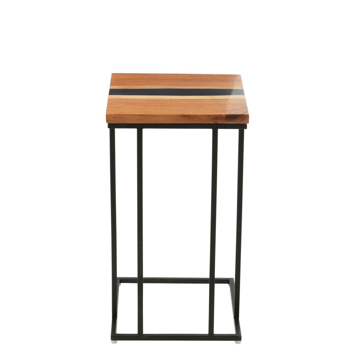 Table d'appoint J-Line dans un salon moderne, décorée avec des accessoires.