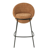 Tabouret de bar J-Line en fer avec finition terre cuite et noir, vue de face