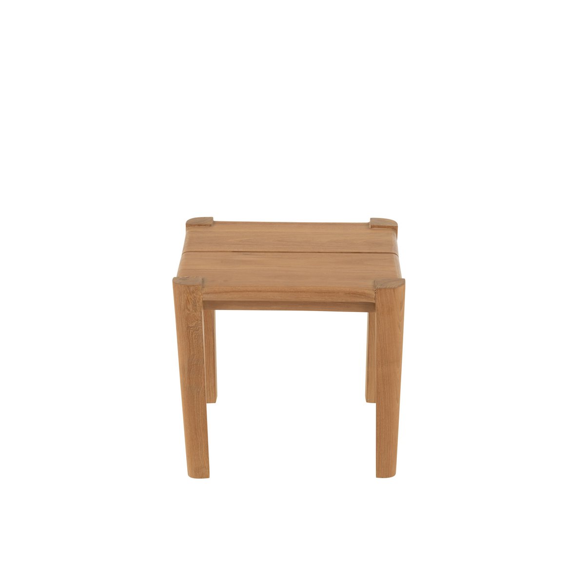 Table d'appoint Bruce en teck naturel, détail du bois