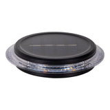 6 Set Solar-Boden-Sprießleucht Ø Env. 11,2 cm, plastique noir, capteur crépusculaire, pour l'entrée, la terrasse et les chemins