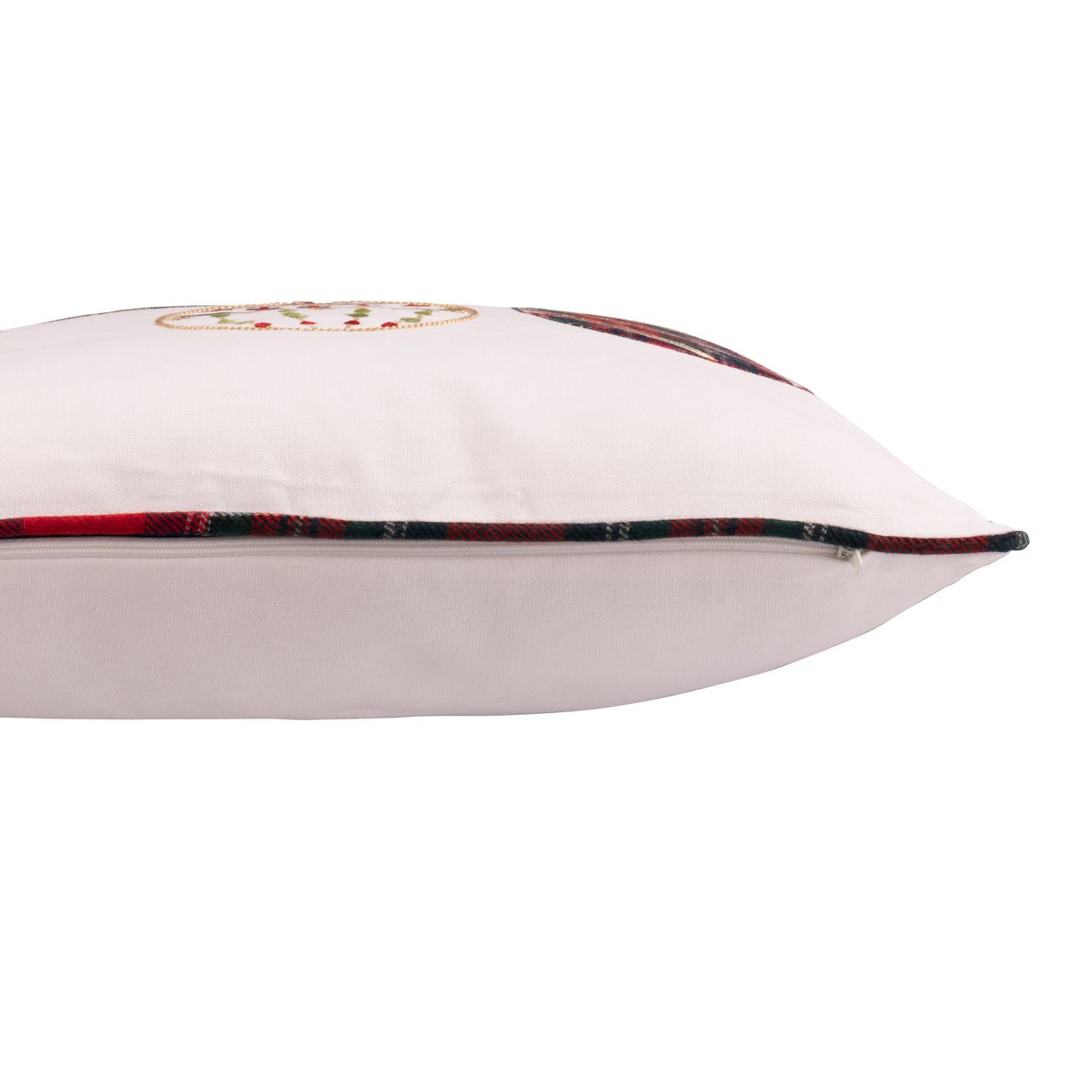 Détail du coussin J-Line sapin de Noël, texture en coton